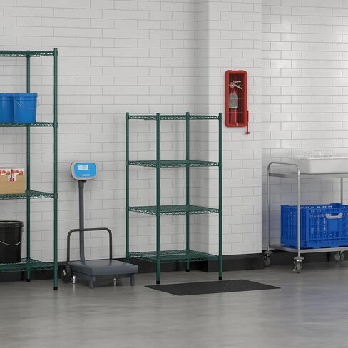 Commercial NSF Listed Green Epoxy Stationary Wire Shelving Kit 24" x 24" x 54", with 4 Shelves Perfect for Warehouse, Walk-in Refrigerator, Freezer, Grocery Store, Restaurant, Dishroom in Kuwait