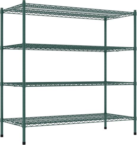 Commercial NSF Listed Green Epoxy Stationary Wire Shelving Kit 24" x 24" x 54", with 4 Shelves Perfect for Warehouse, Walk-in Refrigerator, Freezer, Grocery Store, Restaurant, Dishroom in Kuwait