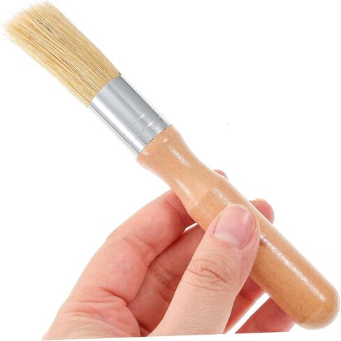 2pcs Stencil Brush Round Head Wooden Handle Small Brush for Oil Acrylic Painting Art Supplies in Saudi Arabia