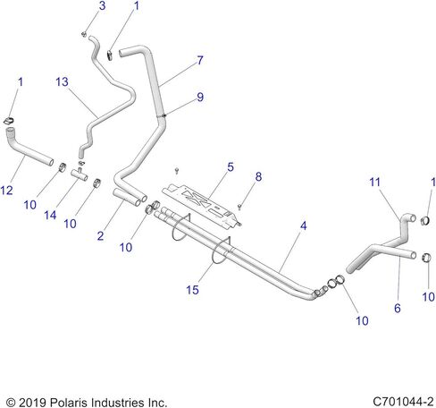 خرطوم الرادياتير Polaris RZR، الجزء العلوي، قطعة OEM الأصلية 5414201، الكمية 1 in Saudi Arabia