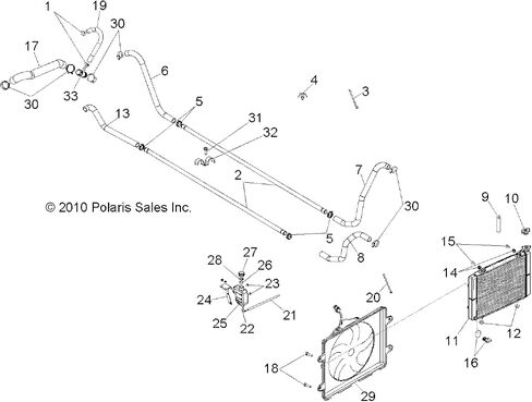 Polaris Ranger Upper Hose, Radiator, Genuine OEM Part 5413745, Qty 1 in Saudi Arabia