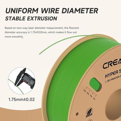 خيوط Creality Hyper PLA 1.75 مم أبيض وأسود 2 كجم، 30-600 مم/ثانية خيوط طابعة PLA ثلاثية الأبعاد عالية السرعة، عبوتان بكرة 1 كجم (2.2 رطل) PLA، دقة الأبعاد +/-0.02 مم، تناسب معظم طابعات FDM ثلاثية الأبعاد in Kuwait