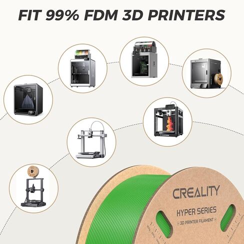 خيوط Creality Hyper PLA 1.75 مم أبيض وأسود 2 كجم، 30-600 مم/ثانية خيوط طابعة PLA ثلاثية الأبعاد عالية السرعة، عبوتان بكرة 1 كجم (2.2 رطل) PLA، دقة الأبعاد +/-0.02 مم، تناسب معظم طابعات FDM ثلاثية الأبعاد in Kuwait