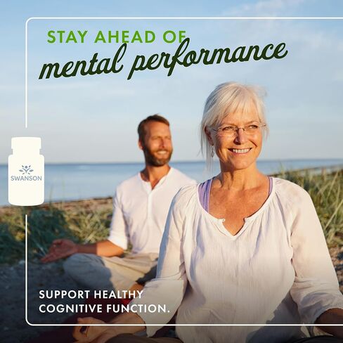 Swanson Pure Brainpower Brain Health Cognitive Memory Focus Support Brain-Derived Neurotrophic Factor (BDNF) Herbal Supplement (Ginkgo Biloba, Bacopa Monnieri) 60 Veggie Capsules (Veg Caps) Vegan in Saudi Arabia