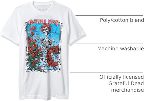 Liquid Blue Grateful Dead Bertha Wheel and Roses Short Sleeve Tee in Kuwait