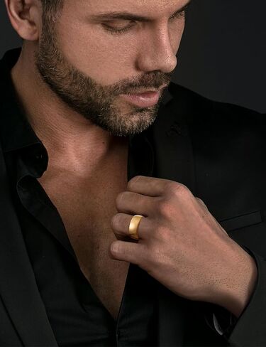 King Will 316L Stainless Steel Wedding Band for Men Women-2-8mm Width Wedding Ring in Black/Sliver/Gold Plated Laser I Love You High Polished Dome Style Promise Ring Comfort Fit Size 4-15 in Kuwait