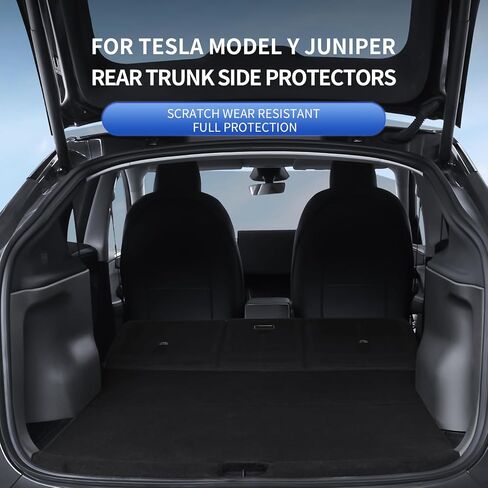 Front Seat Rail Protectors for Tesla Model Y Juniper 2025-2026, 5-Piece TPE Track Cover Guards, Under Seat Floor Mat Protectors, Black in Saudi Arabia