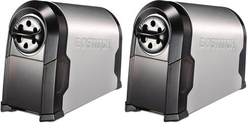 Bostitch Office SuperPro Glow Extra Heavy Duty Commercial Classroom Electric Pencil Sharpener with Replaceable Cutter Cartridge System, 6-Hole, Silver/Black (EPS14HC) in Saudi Arabia