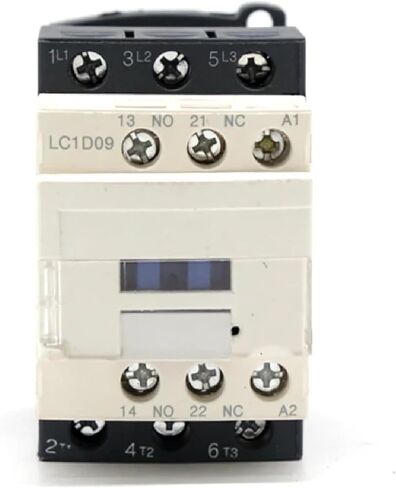 LC1-D09 AC Magnetic Contactor, 9A Motor Starter, 3-Pole with NO NC Auxiliary Contacts, Industrial Control Relay (AC 220V) in Saudi Arabia