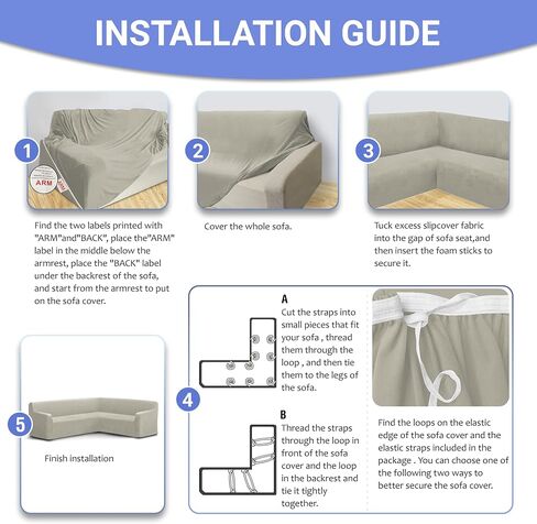ALIECOM Velvet Stretch Sectional Couch Covers L Shape Corner Sofa Cover Washable Soft Thick U Shaped Sofa Slipcovers for Dogs Pets Magic Furniture Protector with Non Slip Foam (Air Grey, X-Large) in Saudi Arabia