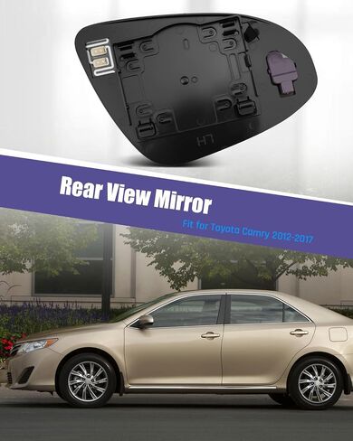Passenger Side Mirror Glass Fit for Toyota Camry 2012 2013 2014 2015 2016 2017 with BSD Right Rear View Mirror Glass in Saudi Arabia