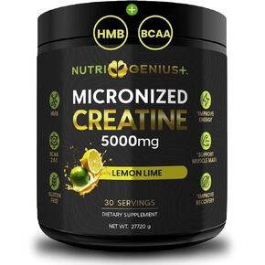 Creatine Monohydrate 5g with BCAAs –Support Muscles, Cellular Energy and Cognitive Function* – Watermelon Micronized Powder – 30 Servings Keto Friendly - Gluten-Free in Saudi Arabia