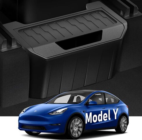 2025 ترقية منظم وحدة التحكم المركزية الخلفية لملحقات Tesla 2025-2026 Model Y Juniper، تركيب ثابت سهل التركيب، صندوق تخزين المقعد الخلفي، صينية تخزين أسفل المقعد، سلة قمامة in Kuwait