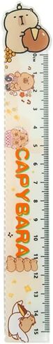 1Pcs Cartoon Capybara Ruler Creative Kawaii Straight Ruler Wavy Lines Drawing Tools Office Supplies Gift in Saudi Arabia