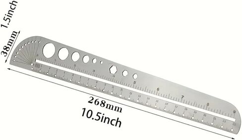 1pc Multi-Functional Stainless Steel Profiled Ruler Large Graduated Office Compass Protractor Hexagonal in Saudi Arabia