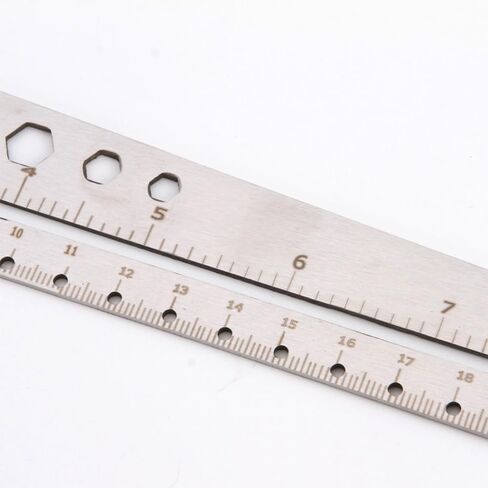 1pc Multi-Functional Stainless Steel Profiled Ruler Large Graduated Office Compass Protractor Hexagonal in Saudi Arabia