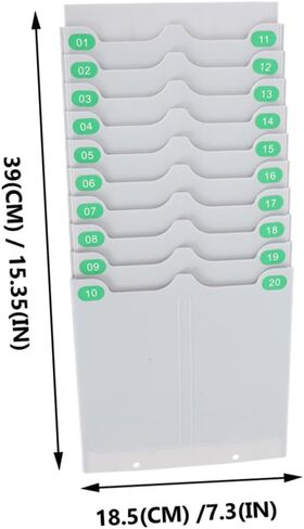 Attendance Cards Holder Wall-Mounted Cards Rack for Office Attendance Machine Sturdy Retractable Design Easy Installation Compact Lightweight in Saudi Arabia