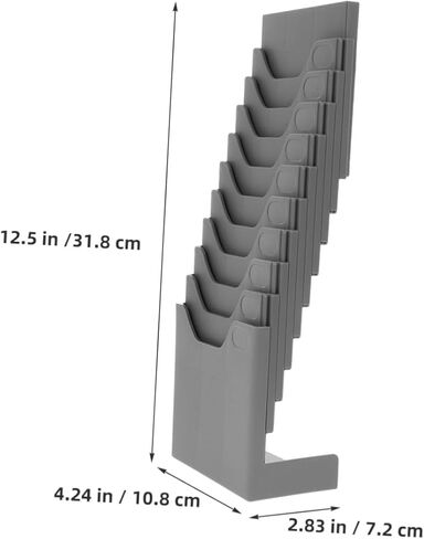 NUOBESTY 4pcs Card Rack Plastic Standing Holder with Slots Wall-mountable Attendance Card Display Stand for Office and Warehouse Organization for Indoor Outdoor Use in Saudi Arabia