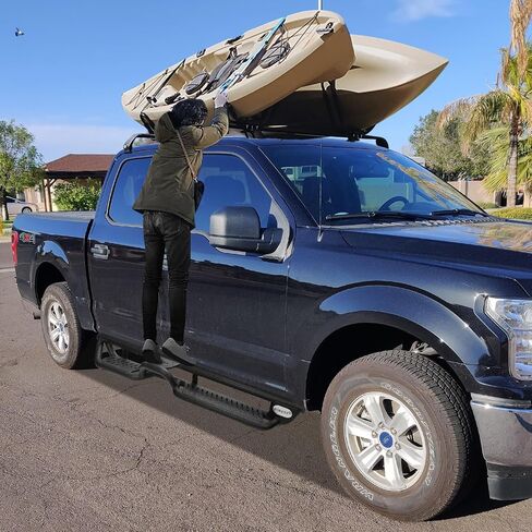 BINARY STAR Running Boards Compatible with Vehicle 2019-2026 Dodge Ram 1500 Crew Cab with 4 Full-Size Doors(excl. Classic/2500/3500). 6 Inch Two-Stair Side Steps, Step Bars Made with Carbon Steel. in Saudi Arabia