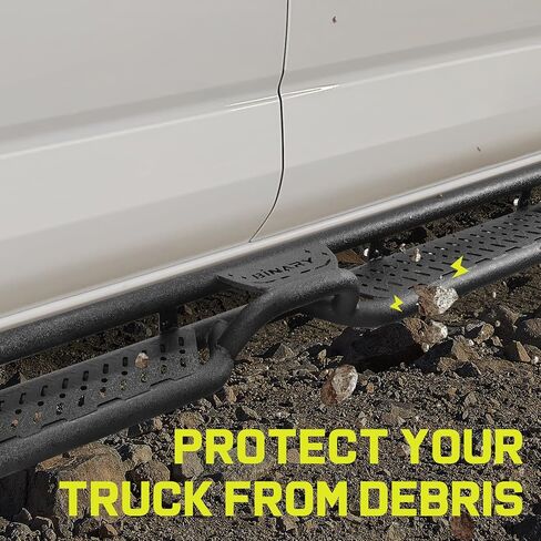 BINARY STAR Running Boards Compatible with Vehicle 2019-2026 Dodge Ram 1500 Crew Cab with 4 Full-Size Doors(excl. Classic/2500/3500). 6 Inch Two-Stair Side Steps, Step Bars Made with Carbon Steel. in Saudi Arabia
