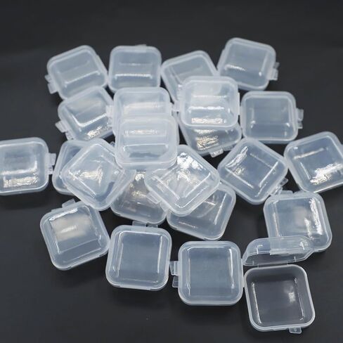 24 Pack of Clear Small Plastic Storage, Storage Holder for Ear Studs, Necklaces,Rings, Jewelry Case in Saudi Arabia
