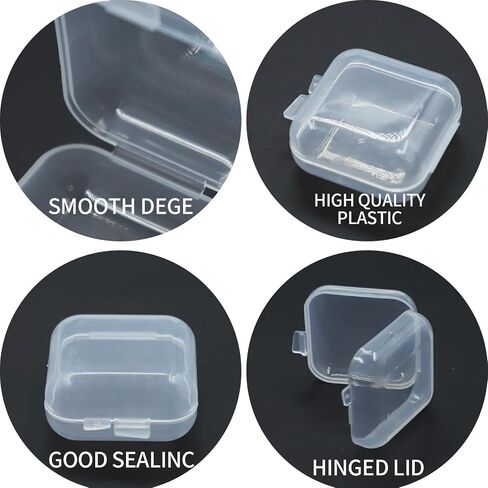 24 Pack of Clear Small Plastic Storage, Storage Holder for Ear Studs, Necklaces,Rings, Jewelry Case in Saudi Arabia