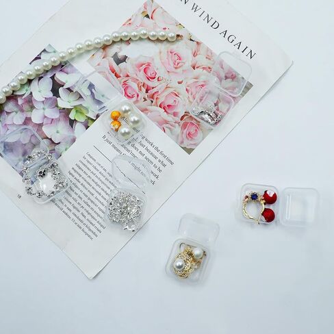 24 Pack of Clear Small Plastic Storage, Storage Holder for Ear Studs, Necklaces,Rings, Jewelry Case in Saudi Arabia