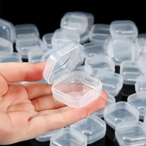 10PCS Clear Small Plastic Storage Containers, Storage Cases Mini Clear Bead Containers, Home Bedroom Accessory Box in Saudi Arabia