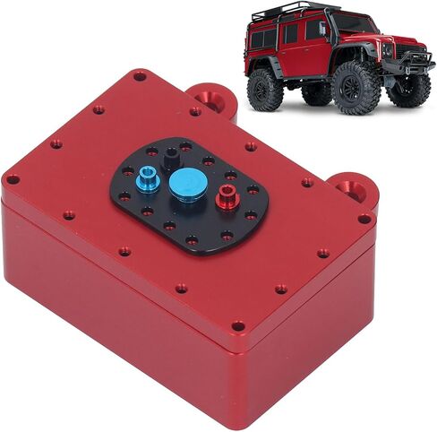 RC Receiver Box Aluminum Alloy Case, 1/10 RC Crawler Sealed Metal Protector, Durable Enclosure for SCX10 and Other, Lightweight Compact Design with Scre (Black) in Saudi Arabia