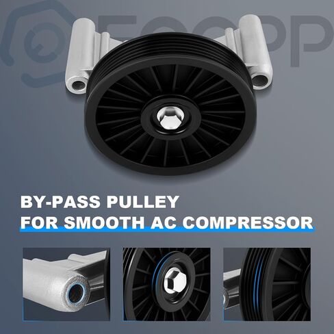 ECCPP A/C Compressor Bypass Pulley 34224 Durable Replacement for Smooth AC Performance Fits 1986-1987 for Buick Regal 3.8L in Saudi Arabia