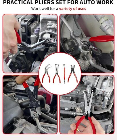 مجموعة 4 قطع من كماشة فصل الكهرباء للعمل التلقائي، أداة إزالة الموصلات الكهربائية الاحترافية للسيارات وكماشة مشبك خرطوم، فاصل موصل التوصيل الكهربائي للسيارات والشاحنات وسيارات الدفع الرباعي in Kuwait