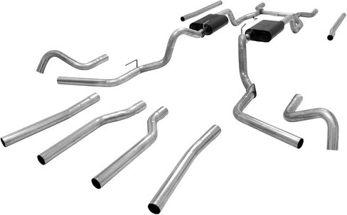 Flowmaster 17654 American Thunder Crossmember-Back Exhaust Kit 2.5 Inch Aluminized Steel Compatible with 1967-1972 Chevy GMC C10 C15 1/2 Ton Truck with V8 engine in Saudi Arabia