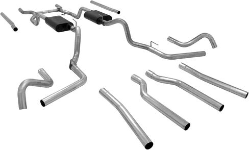 Flowmaster 17654 American Thunder Crossmember-Back Exhaust Kit 2.5 Inch Aluminized Steel Compatible with 1967-1972 Chevy GMC C10 C15 1/2 Ton Truck with V8 engine in Saudi Arabia