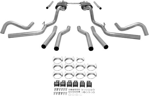 Flowmaster 17654 American Thunder Crossmember-Back Exhaust Kit 2.5 Inch Aluminized Steel Compatible with 1967-1972 Chevy GMC C10 C15 1/2 Ton Truck with V8 engine in Saudi Arabia