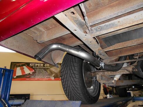 Flowmaster 17654 American Thunder Crossmember-Back Exhaust Kit 2.5 Inch Aluminized Steel Compatible with 1967-1972 Chevy GMC C10 C15 1/2 Ton Truck with V8 engine in Saudi Arabia