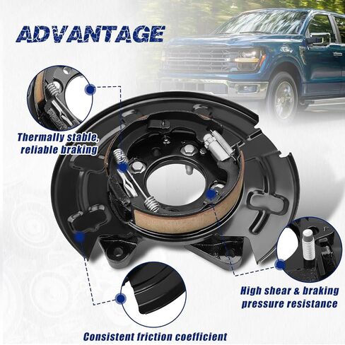 926374 Rear Passenger Side Loaded Parking Brake Backing Plate Assembly, Fit for Ford F-150 2012-2020, Fit for Ford Lobo 2012-2020, Fit for Lincoln Mark LT 2012-2014, OE 926-374, CL3Z2209D in Saudi Arabia