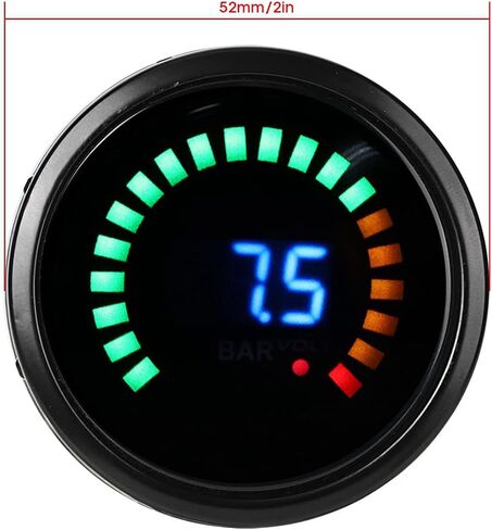 2in Vacuum Gauge Meter Kit, Digital Gauge & LED Scale Display, 12V Universal Automotive Vacuum Measurement Tool for Auto Car Vehicles in Saudi Arabia