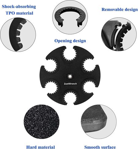 Zestwrench Hexagon Multi Mic Holder for Wired and Wireless，Compatible with 5/8" 3/8" Mic Stand Adapter to Hold up to 6 Microphones，Standing Mic Display and Organizer for Desk, Home in Saudi Arabia