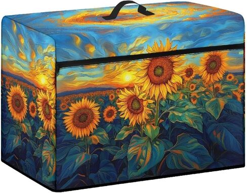 Painted Print Sewing Machine Storage Serger Case with Front Zipper Pocket & Top Handle Dust Cover Washable Anti-Splash Easy to Use & Clean for Mom in Saudi Arabia