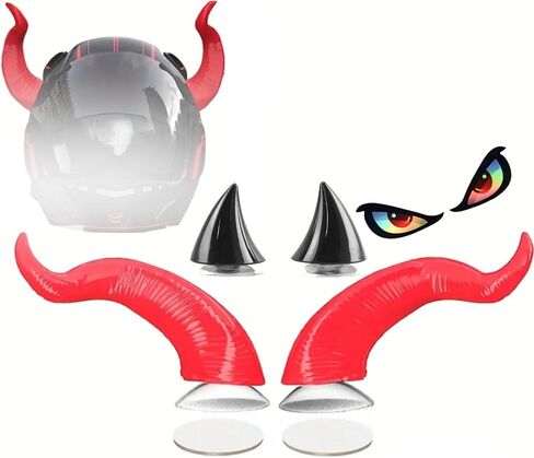 Motorcycle Horn Devil Horns,Motorcycle Helmet Accessories,Bike Helmet, Ski Accessories(Helmet Not Included) in Saudi Arabia