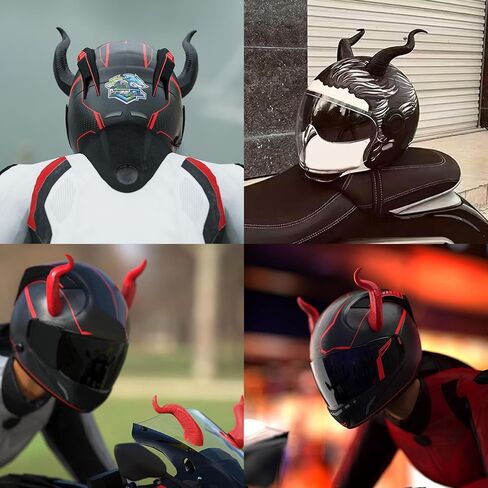 Motorcycle Horn Devil Horns,Motorcycle Helmet Accessories,Bike Helmet, Ski Accessories(Helmet Not Included) in Saudi Arabia