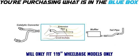 Exhaust Pipe Compatible for 1999-2006 Chevy Silverado 1500 4.3L 4.8L 5.3L | Stainless Steel | Northeastern Exhaust | Free Hanger, Clamp and Bolt Kit Included | Automotive Replacement Part | Direct-Fit in Saudi Arabia