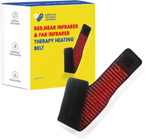 American Wellness Authority Red Light Therapy Belt, Vibrating Infrared & Red Light Therapy for Body, Physical Therapy Belt for Knee, Waist, Elbow and Shoulder Pain Relief, FSA Eligible Items Only List in Saudi Arabia