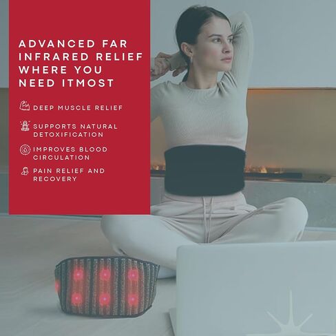 American Wellness Authority Red Light Therapy Belt, Vibrating Infrared & Red Light Therapy for Body, Physical Therapy Belt for Knee, Waist, Elbow and Shoulder Pain Relief, FSA Eligible Items Only List in Saudi Arabia