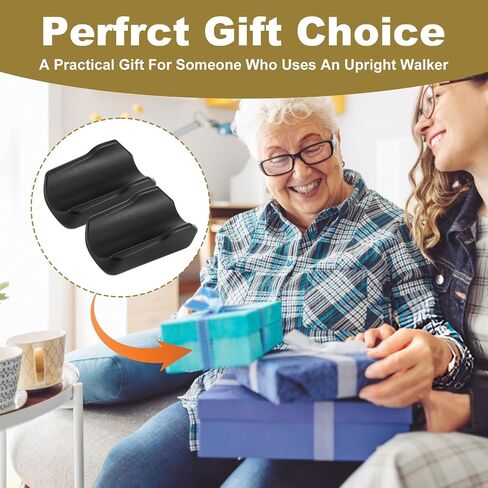 2 Pack Rollator Armrest Pads, Universal Replacement Upright Walker Forearm Pad Arm Support Stand Up Handle Cushions, Black in Saudi Arabia