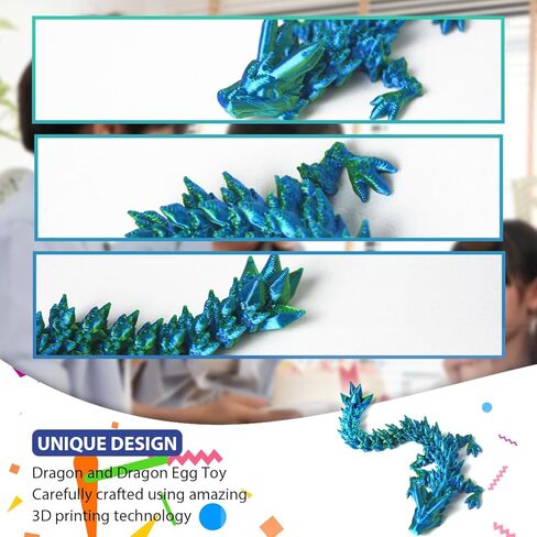4PCS 3D Printed Dragon,Dragon Egg Fidget Toy,Christmas Stocking Stuffers for Kids in Kuwait