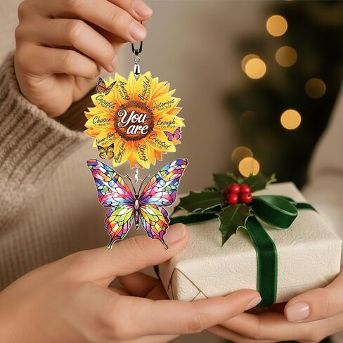 Christian Gifts for Women Birthday, Butterfly Inspirational Gift for Friends, Mom, Sister, Girl, Female Coworker, Christian, God Says You are Sunflower Gifts for Women, Religious Desk Decor in Kuwait