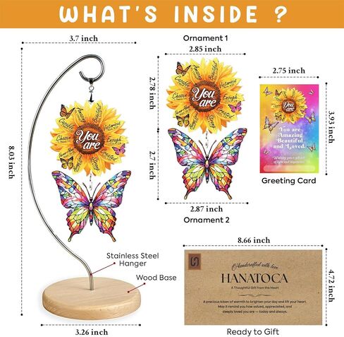 Christian Gifts for Women Birthday, Butterfly Inspirational Gift for Friends, Mom, Sister, Girl, Female Coworker, Christian, God Says You are Sunflower Gifts for Women, Religious Desk Decor in Kuwait