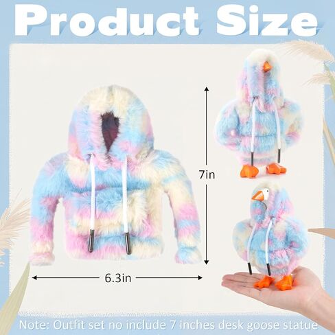 7inch Desk Goose Outfits, Mini Desktop Goose Clothes Desk Goose Accessories Set for Magnetic Goose Statue (Shark) in Saudi Arabia