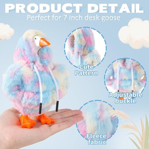 7inch Desk Goose Outfits, Mini Desktop Goose Clothes Desk Goose Accessories Set for Magnetic Goose Statue (Shark) in Saudi Arabia